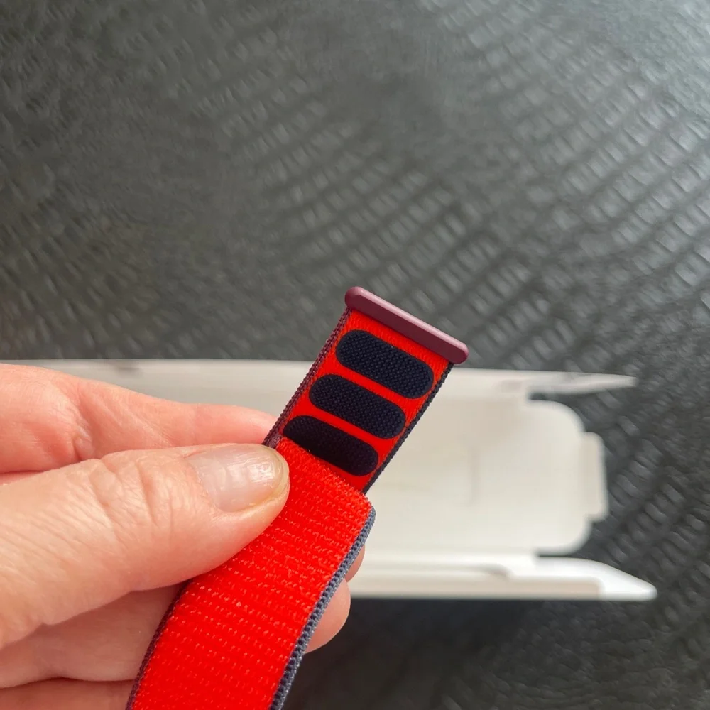 Apple Bright Red Watch Band with Velcro 40mm